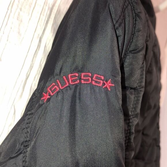 Guess Jeans M Ladies Black Quilted Puffer Jacket - Picture 10 of 14